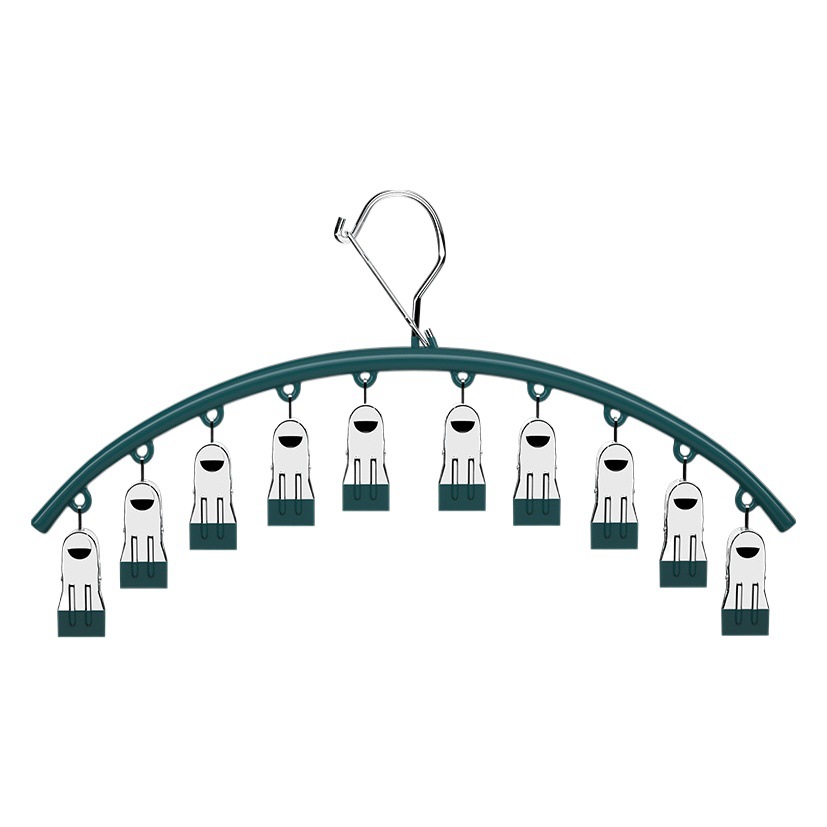 Calcetines de secado artefacto calcetines de inmersión de plástico rack multi-clip rack de secado multifuncional hogar balcón armario almacenamiento gancho calcetines clip