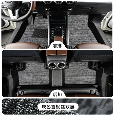 car floor mats, Modelə uyğun ayaqaltı - mercedes-benz-glbfive-seater-single-layertpe-floor-mat-gray-chenille