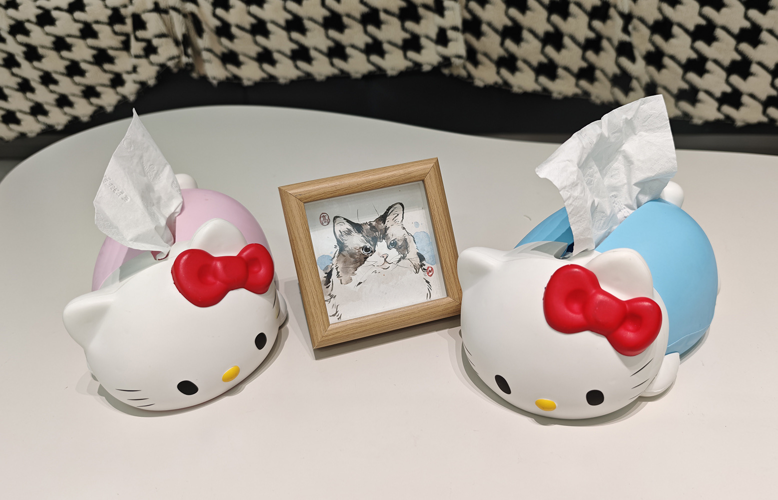 Cute to Melt Kt Tissue Box Home Living Room Tissue Box 2025 New Desktop Meal Tissue Storage Ornaments