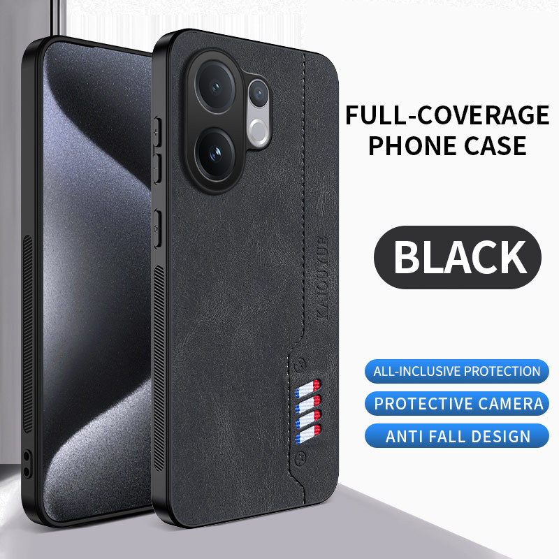 适用vivoV60手机壳彩带肤感皮纹软壳Y400国外版防摔保护套纳帕纹|undefined