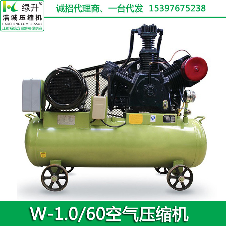W-1.0/60空气压缩机 CNG管道检测移动式压缩设备 机油润滑空压机