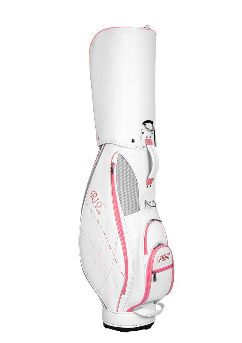 Túi golf PGM tiêu chuẩn nữ nhẹ, chất liệu PU, kích thước 123x22x35 cm — QB042-Trắng hồng, QB042-Màu xanh trắng chi tiết 12