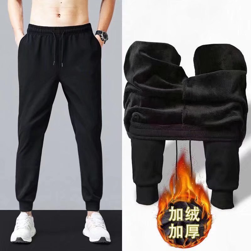秋冬运动男裤子青少年工装初中高中学生悠闲加绒潮流百搭秋冬休闲
