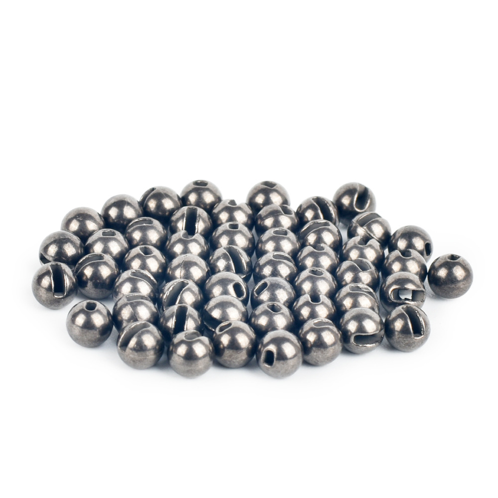 Tungsten Steel Material, F-Type, Natural Color, Slotted Hole Beads, Essential for Fly Fishing, Available in Various Sizes and Colors
