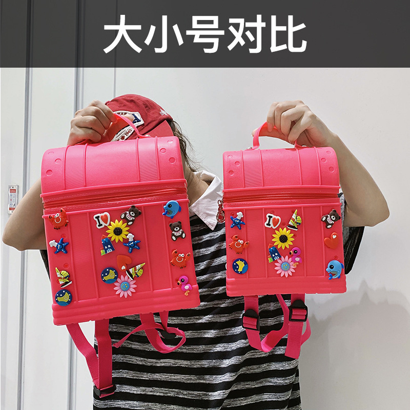 Bebé Kindergarten pequeña mochila niños y niñas mochila de silicona Linda madre e hija de dibujos animados mochila de viaje de ocio