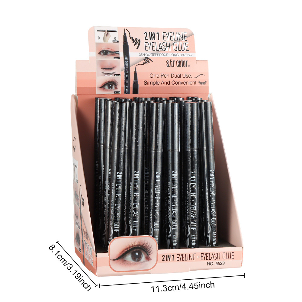 s.f.r color transfronterizo productos de venta caliente impermeable duradero eye-liner portátil pegamento eye-liner 2 en 1 image 5