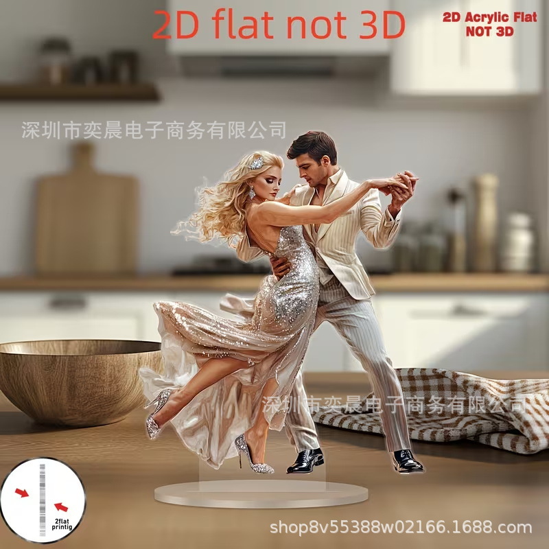 Colgante transfronterizo nuevo producto creativo romántico boda acrílico decoración plana para el hogar decoración de la sala de estar del dormitorio Día de San Valentín