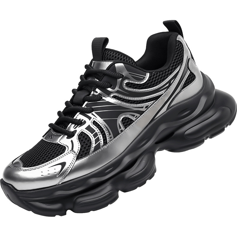 Zapatos de verano 2025, nuevos zapatos de correr transpirables, moda, zapatos de moda casuales, zapatos de hombre con suela gruesa al por mayor.