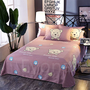 Single Piece Cartoon Bed Sheetss, Skin-Friendly, Comfortable and Simple, Student Dormitory Home Single and Double Bed Sheetss for All Seasons, Wholesale Bed Sheetss