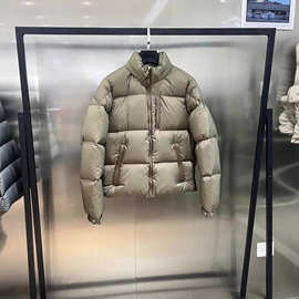 高品质原标M家皮拉链隐藏式短款90白鹅绒羽绒服NFC芯片防寒