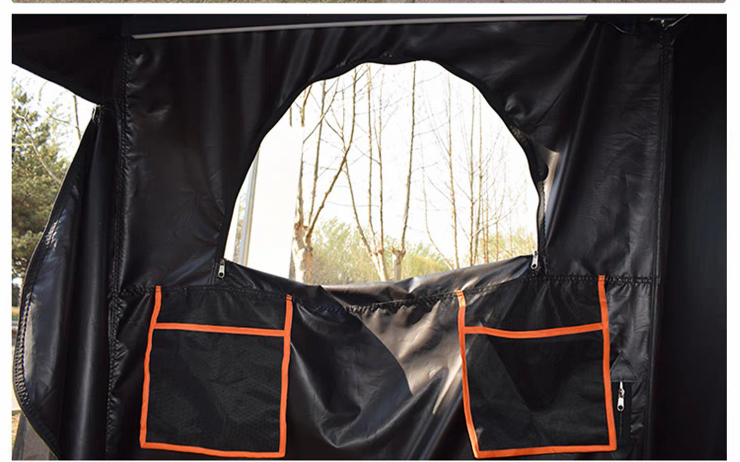 Aluminum shell car-side shower tent, car-mounted bathing room, outdoor shower, mobile toilet, car-side tent, quick-open roof tent