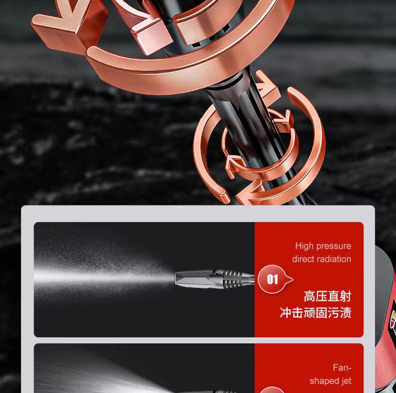 Wireless car washing machine with household rechargeable high-pressure water gun to grab lithium battery strong washing cleaning wholesale foreign trade