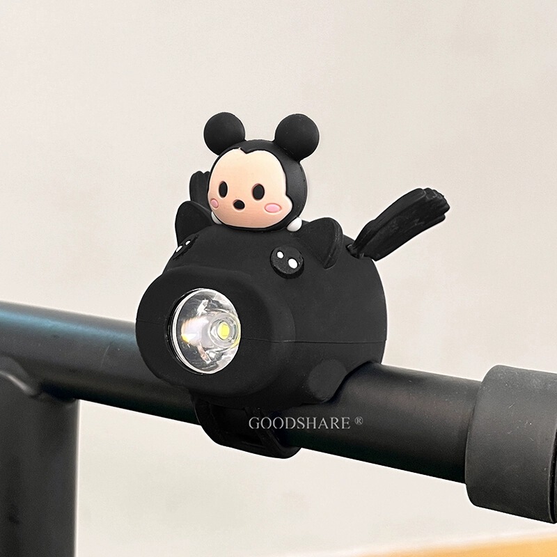 子供用自転車ライト、ナイトライディングライト、かわいい漫画kt猫マウンテンバイクバランスフロントライトツーインワンホーンアクセサリー|undefined