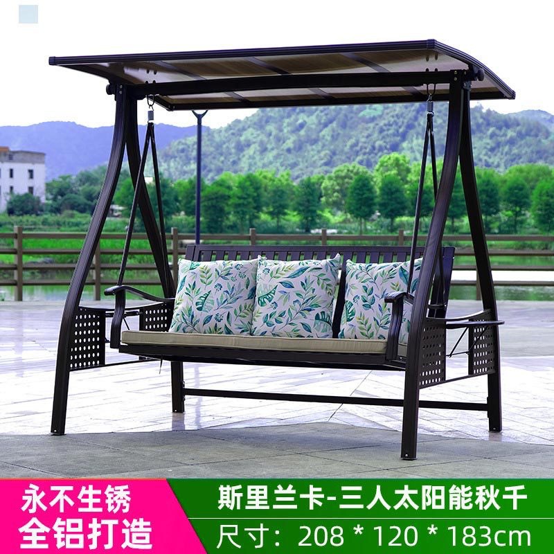 Silla colgante para exteriores, silla colgante para patio, silla colgante tipo cesta para balcón, silla colgante de metal moderna de aleación de aluminio para interiores.