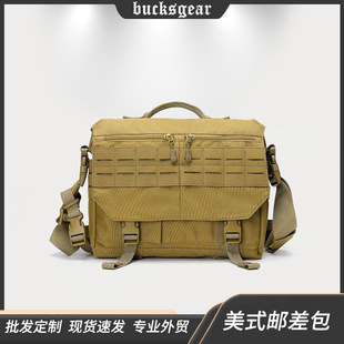 Factory Direct New American Messenger Bag Shoulder Bag Men 14inch Computer Bag Commuter Bag European and American Retro Tactical Ba