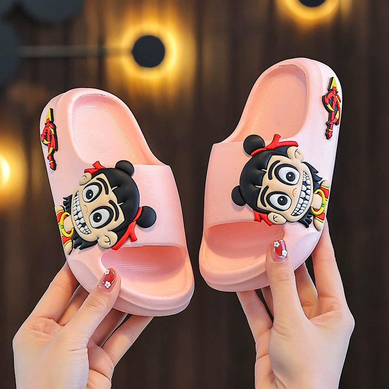 Детские летние нескользящие cartoon Slippers для мужчин и женщин в помещении, мягкая подошва