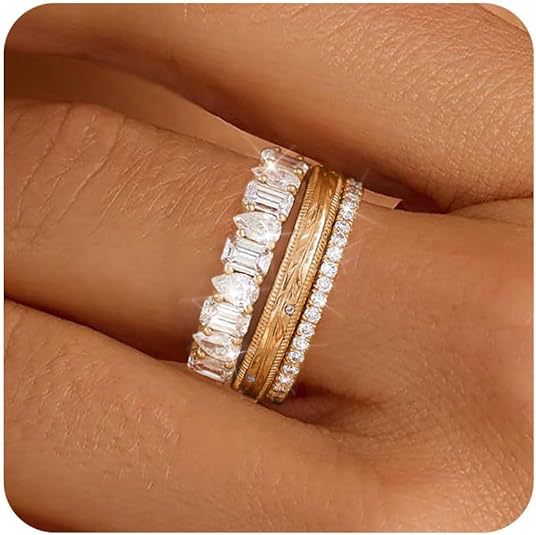 Zircon Geometric Ring Women's Niche High-end Light Luxury Fashion Unique Elegant Refined French All-match Open Finger Ring