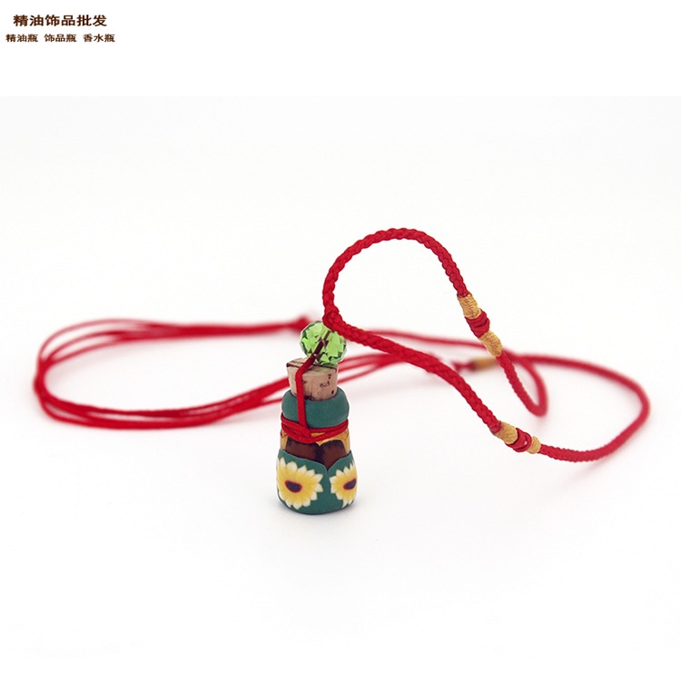 精油饰品网软陶绿色包口瓶瓶配牛津绳项链1.jpg