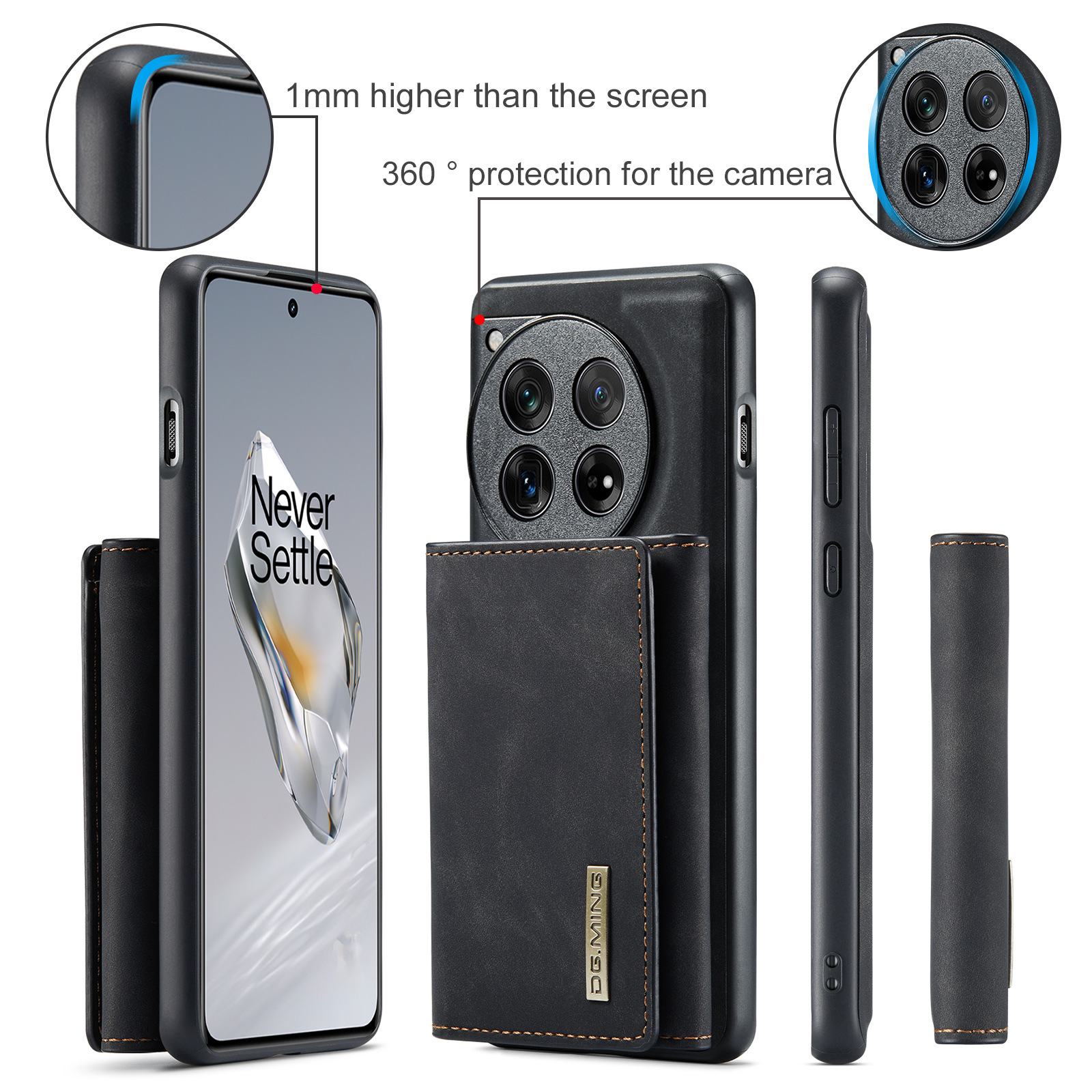 M1 per One Plus one plus 12 portafoglio multifunzionale custodia protettiva in pelle one plus 1 12 custodia magnetica per telefono_voghion.com