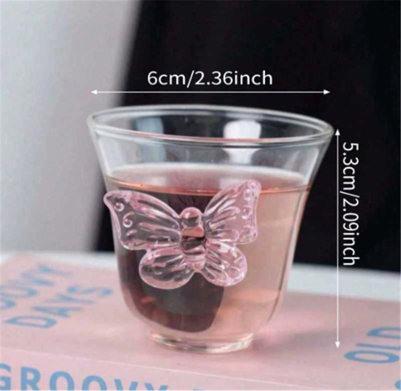 Стеклянный杯 cup? high temperature resistant glass cup butterfly cup teacup pink butterfly purple butterfly green teacup water cup romantic healthy drinking water
