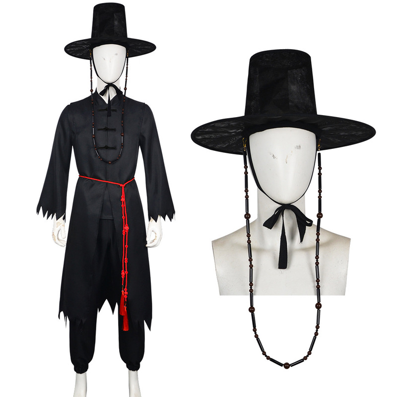 K-POP ハンターウィッチコスプレシャガボーイズグループ秦宇コス服ベビーブラック歌うスーツ|undefined