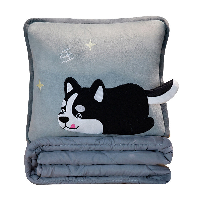 Cute almohada multicinética, edredón de doble propósito, manta de siesta de oficina, edredón espeso, almohada de cojín de automóvil, almohada de cojín