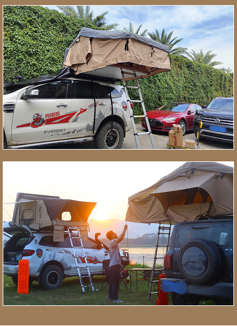 Roof tent waterproof sunshade outdoor outing camping self-driving SUV car car roof automatic tent cross-border