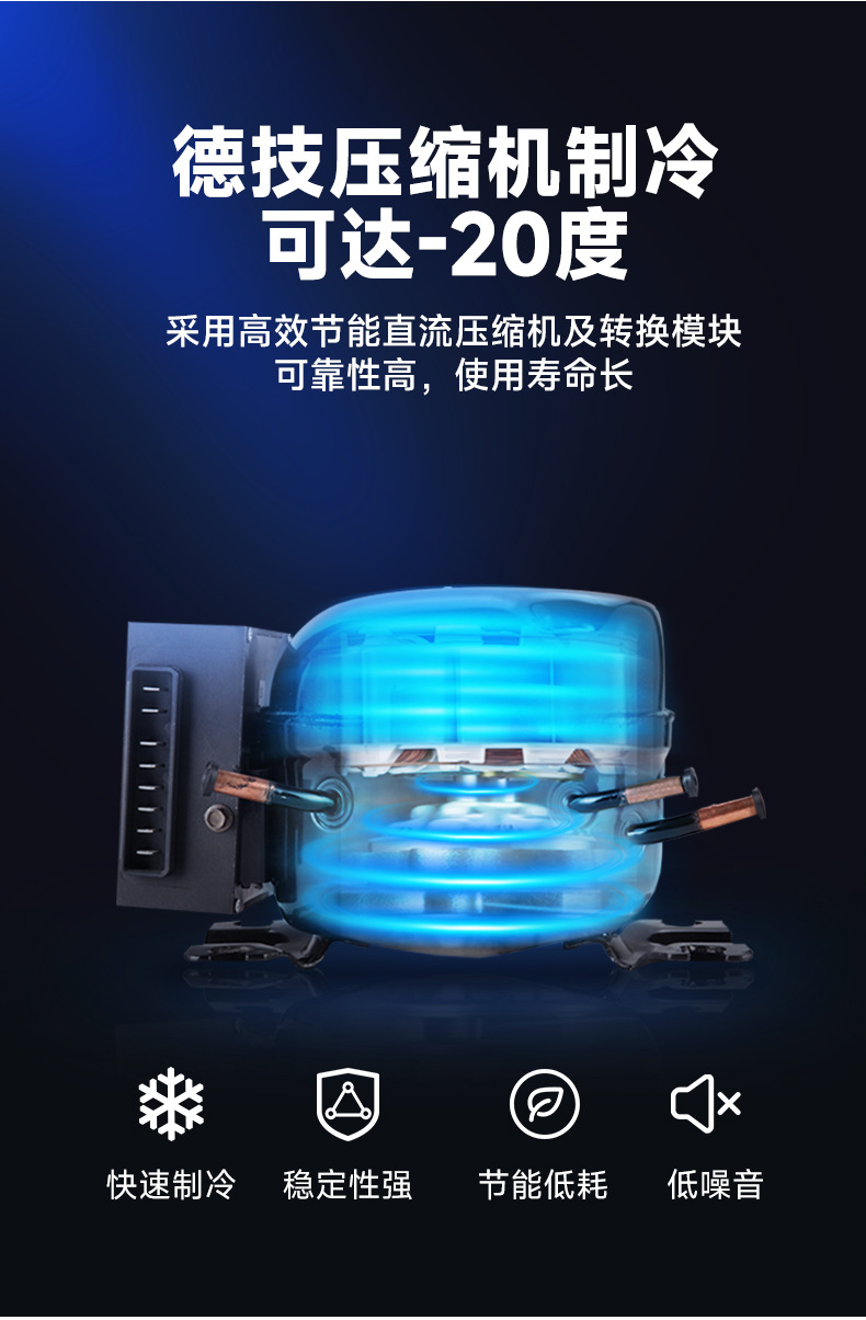 Ice Tiger Compressor Car Refrigerator Car Home Dual-use Refrigeration 12v24v Portable TW75 Dormitory Mini Refrigerator