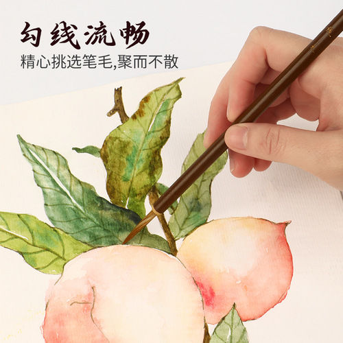 Chinese painting hook line pen, wolf hair hook line white drawing, mouse beard painting, beginner's hook line pen, flowery brush set