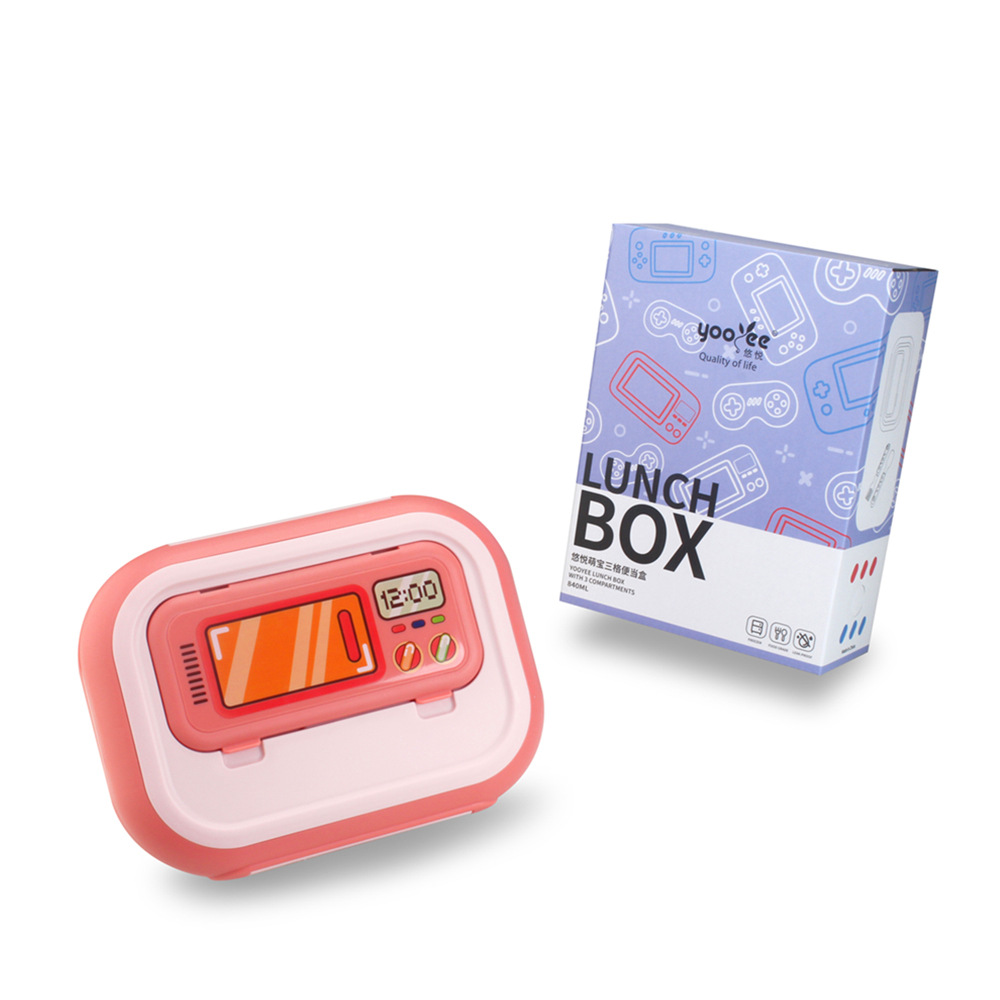 Caja de almuerzo de acero inoxidable 304 compartimento sellado caja de almuerzo con tapa almuerzo no olor estudiante lonchera portátil caja de almuerzo 840ml