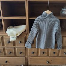 儿童毛衣针织衫秋冬男女童半高领打底衫宝宝冬装加厚韩版童装小童
