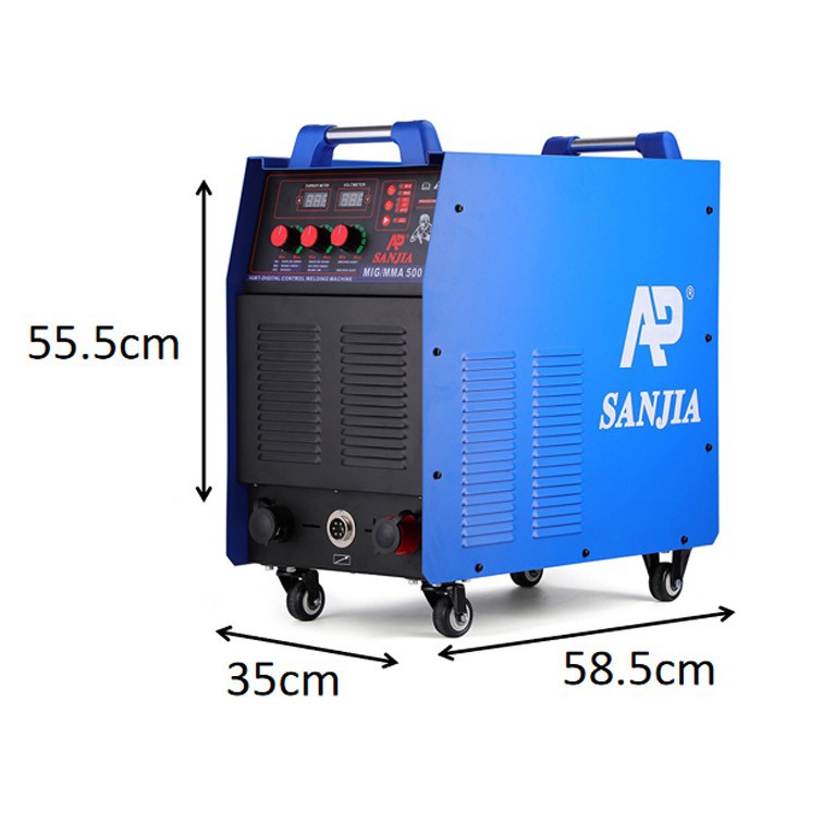 [Exclusivo a través de la frontera] soldadora eléctrica resistente a Shunjia 380V máquina de soldadura eléctrica industrial de ultra alta potencia MIG / MMA-500