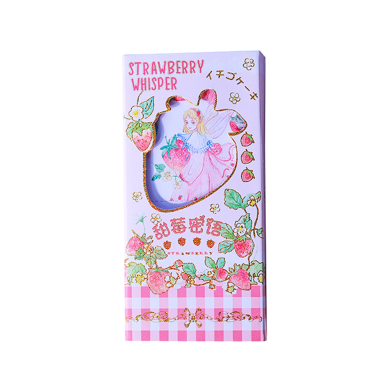 4 배 노트 패드-딸기 케이크