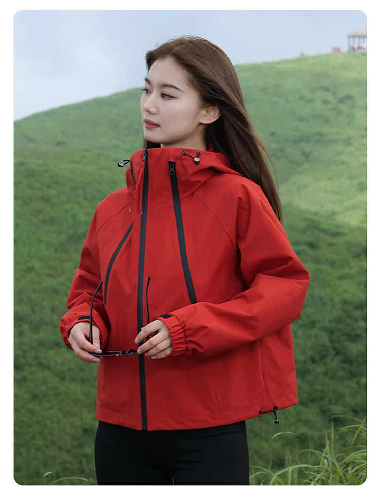 Soft Shell Hiking Jacket Windproof Waterproof Three-in-one_voghion.com