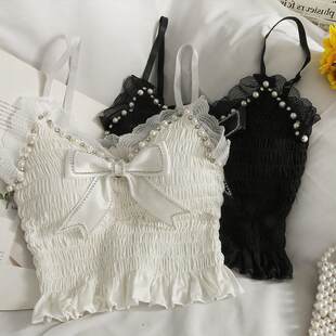 Summer trend short top with cups with bow, 24 years, city style