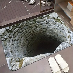 TEMU新款热销视觉3D系列地垫玄关入户耐脏耐磨易打理门垫卧室脚垫