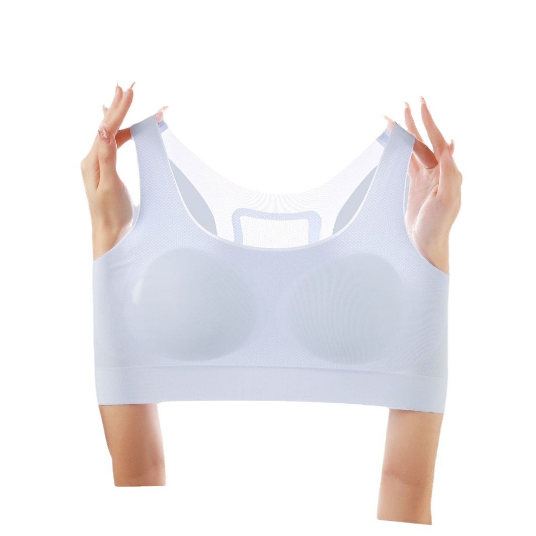 en desarrollo con cojín de pecho ropa interior de hielo sin marca antichoque deportes corrección tipo de respiro tipo chaleco transpirable para estudiantes