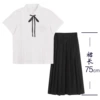 Long skirt, with embroidery, with short sleeve