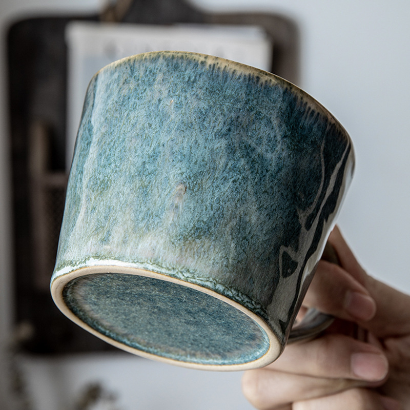 2 pares de tazas de pareja, tazas de esmalte de horno, un par de tazas de agua de cerámica, tazas de café, regalos al por mayor para el hogar