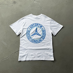 爆発的なアメリカのレトロな街頭ヒップホッププリント半袖tシャツ男性2025新型夏潮牌潮流半袖体