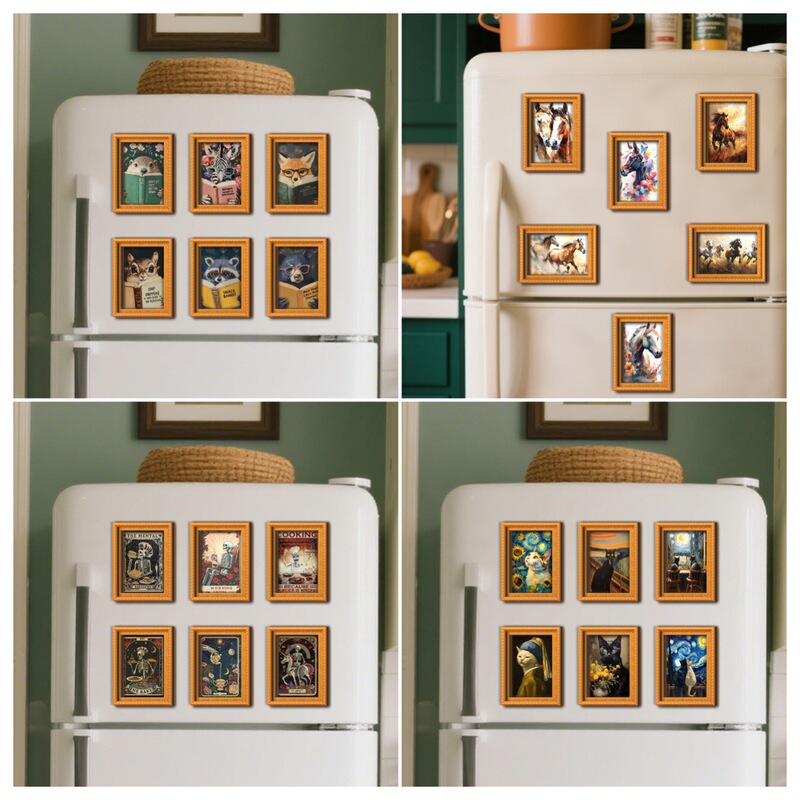 Cross-Border Bestsellers Include Various Cute Cat-Themed Double-Layer Wooden Refrigerator Magnets with Black and White Cat Designs and Pink Decorations Cross-Border Bestsellers Include Various Cute Cat-Themed Double-Layer Wooden Refrigerator Magnets with Black and White Cat Designs and Pink Decorations