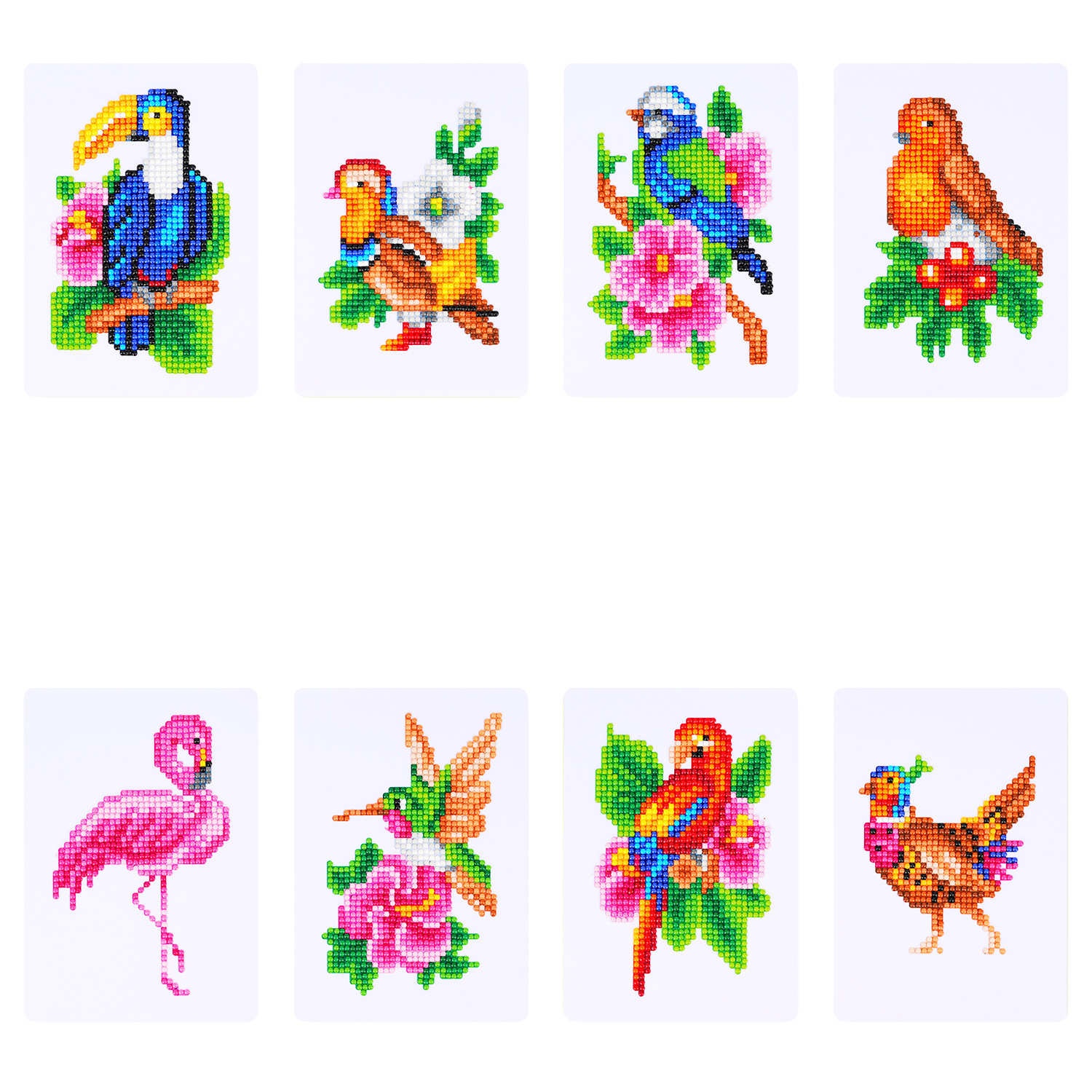 Nuevo mini decoración doméstica de diamante colorido sin marco DIY pegatinas de ladrillo de diamante redondo pegatinas de pintura