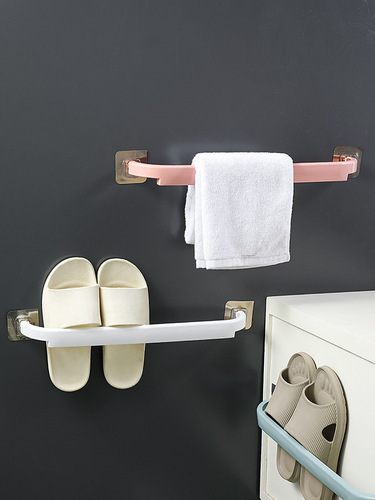 A947 Towel Rack without Drilling Bathroom Kitchen Dishcloth Hook Rack Children's Towel Bar Bathroom Shelf Organizer Home Hanging
