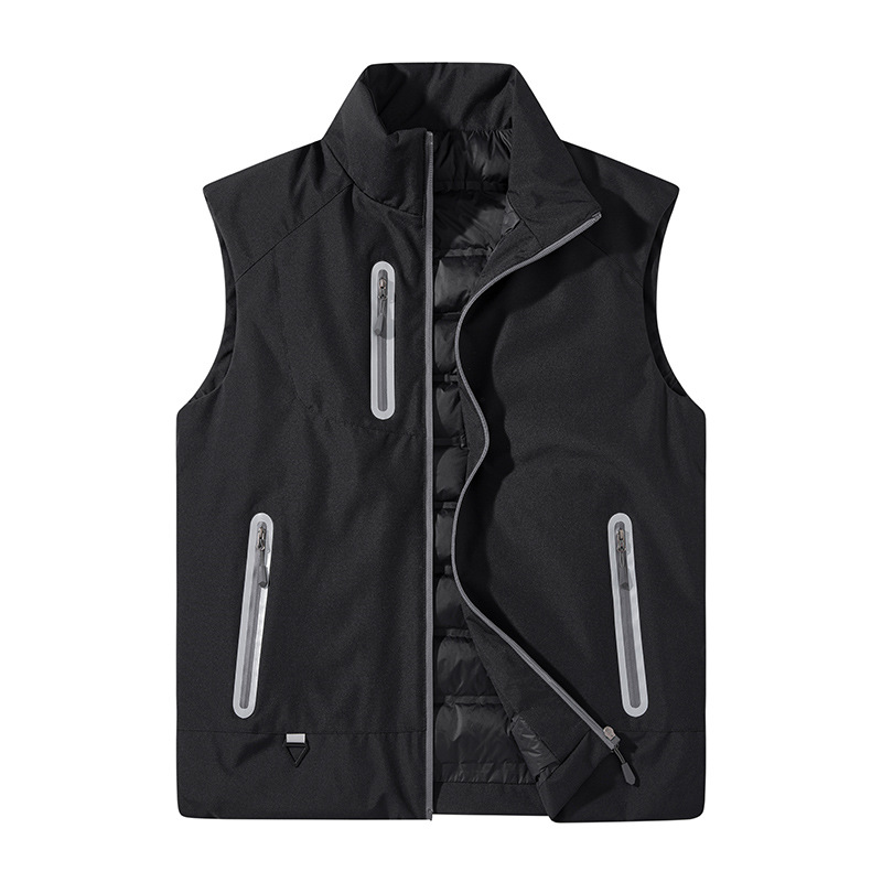 Nuevo chaleco transfronterizo al por mayor chaleco cálido de invierno masculino grupo ropa de trabajo abrazadera chaqueta pareja chaleco de pluma