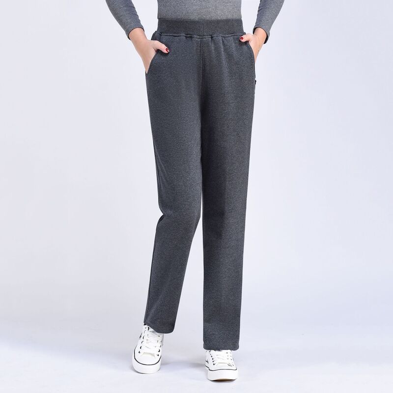 Fleece-lined Thickened Sweatshirt Fleece-lined Sports Pants Women's Fashion Casual Leg-toe Sweatshirt Women's Winter Warm Sports Suit