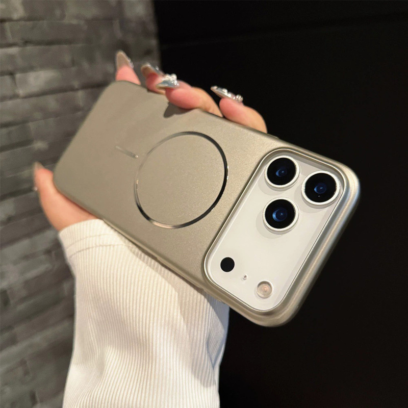 适用iPhone17promax金属漆磁吸手机壳苹果16超薄磨砂PC全包保护套|undefined