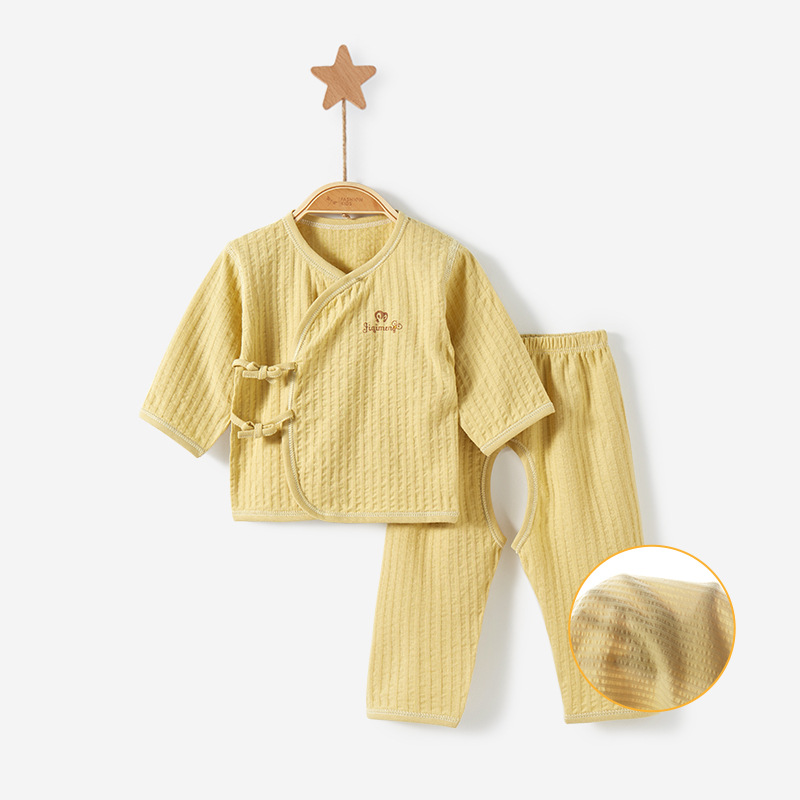 Ropa de bebé recién nacido verano recién nacido manga larga delgada 0 monje 3 meses entrepierna abierta split ropa de verano traje de bebé