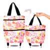 Shopping bag, grocery shopping cart, telescopic folding wheel