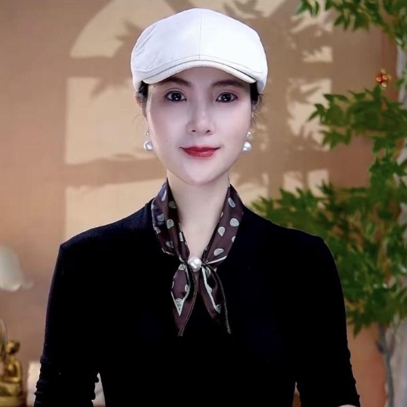 【冰丝缎珠珠蝴蝶结小丝巾】时尚百搭吸扣丝巾|undefined