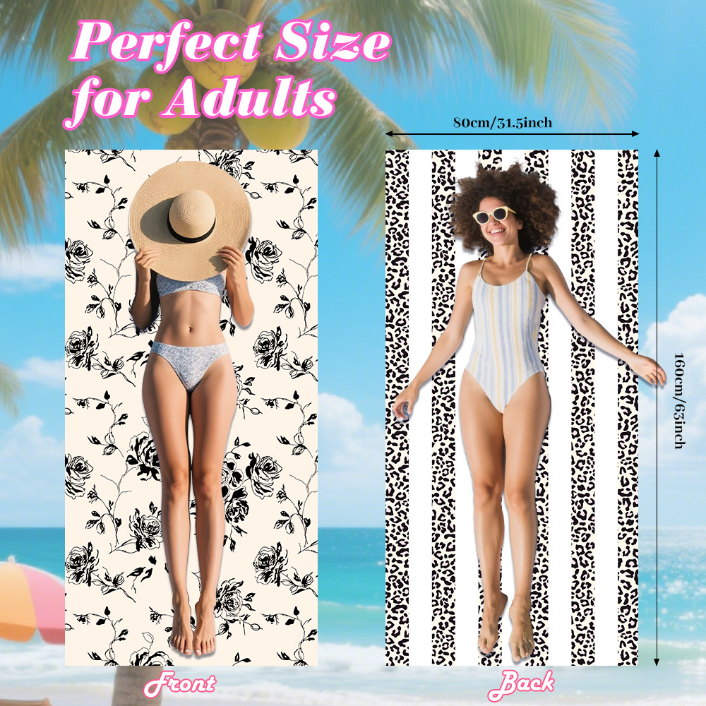 Yoga Quick-drying Towel Double-sided Velvet Double-sided Printed Beach Towel Portable Sports Towel_voghion.com